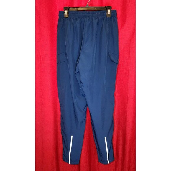 Men's Jogger Pants Pockets Side Zips Blue Size Medium - Picture 2 of 15